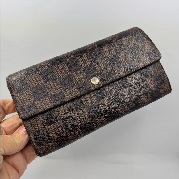 Louis Vuitton Damier Ebene Sarah Long Wallet 20806 - Picture 1 of 11
